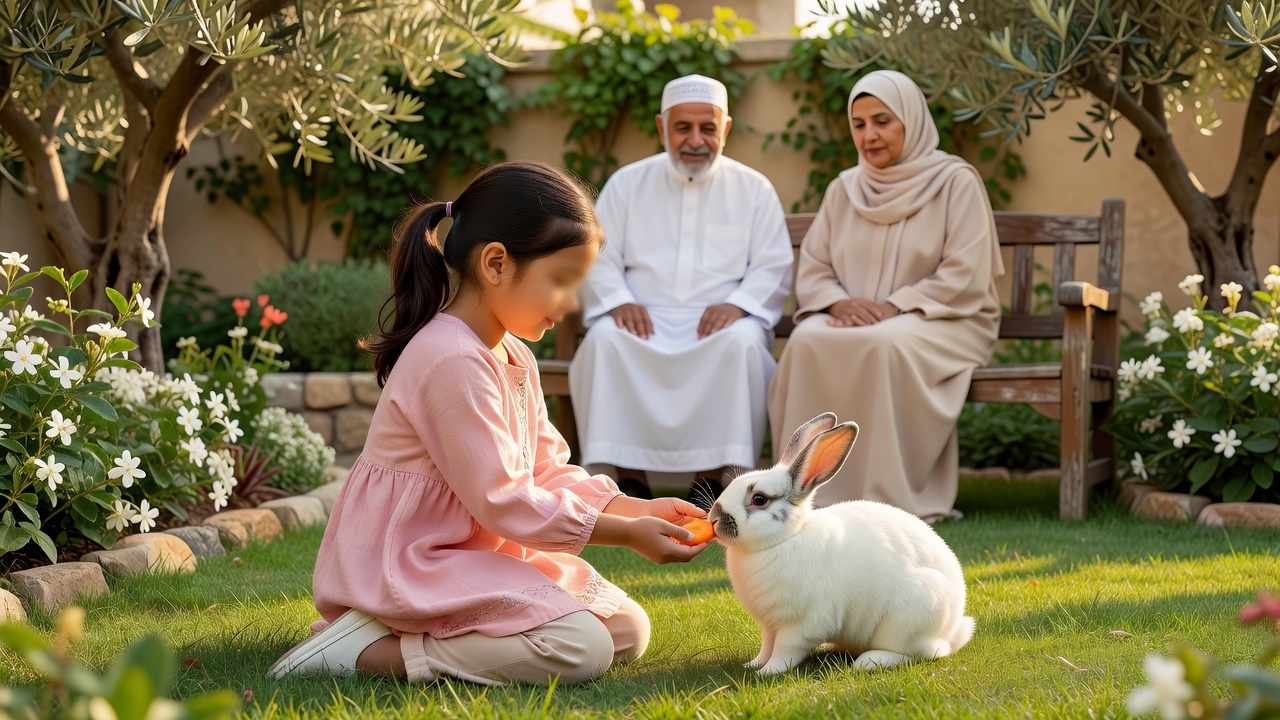 رحمة الطفلة بالأرنبة: درس في التربية الإسلامية