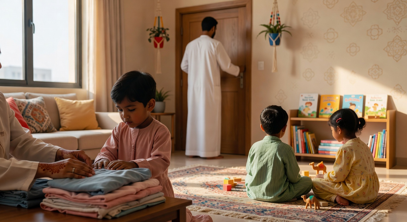 كيفية تعليم طفلك حماية العورة داخل المنزل بطريقة إسلامية لطيفة