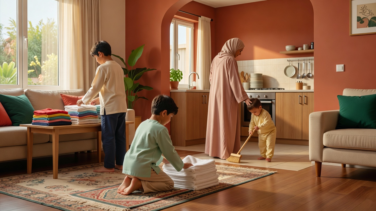 كيفية تشجيع أطفالك على المساعدة في الأعمال المنزلية بغض النظر عن أعمارهم
