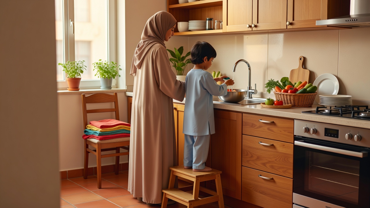 كيف تشارك طفلك الأعمال المنزلية لتعزيز القناعة والرضا لديه