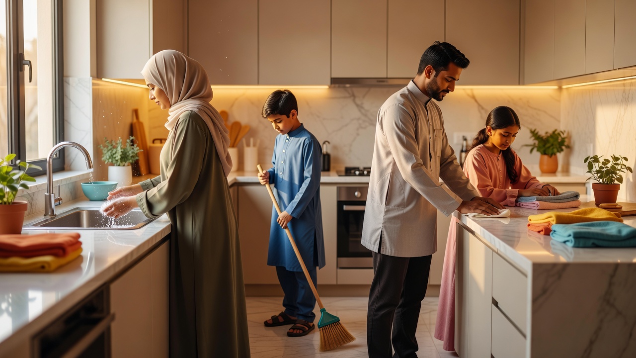 كيفية تبديل الأعمال المنزلية بين أفراد الأسرة لتعزيز السلوك الإيجابي