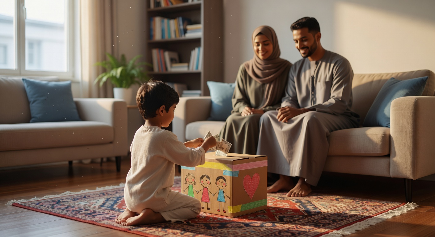 كيفية تعليم طفلك العطاء من خلال صندوق التبرعات العائلي