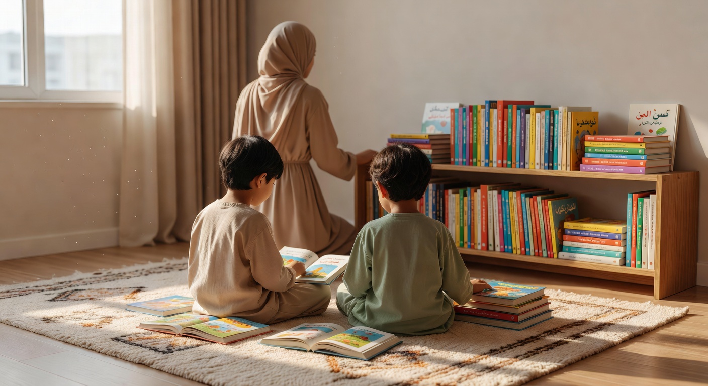 كيف تبني حب القراءة لدى أطفالك بمجموعة كتب منزلية بسيطة