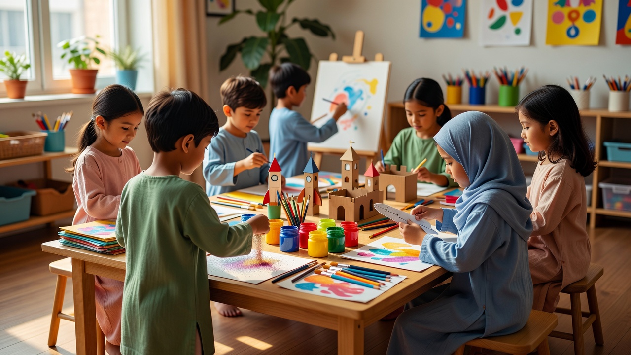 كيف تشجع طفلك على الإبداع من خلال مشاركة الأصدقاء والمبدعين