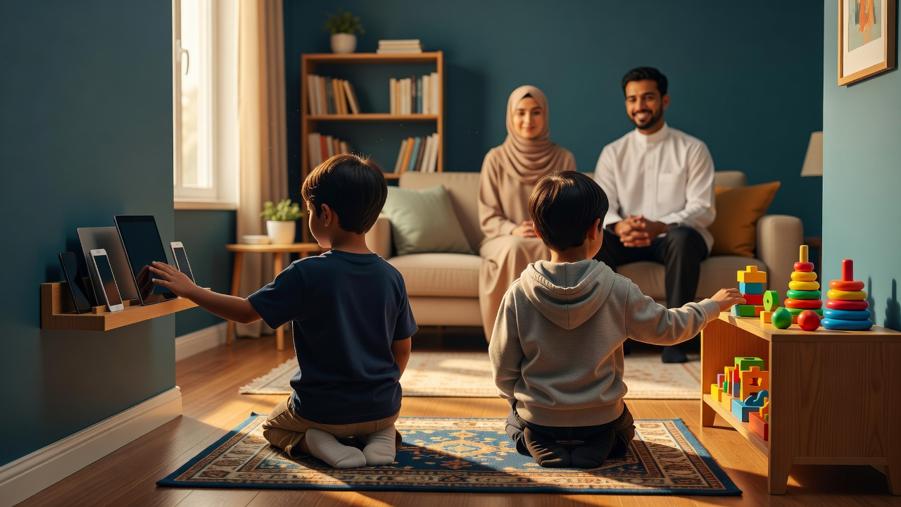 حل النزاعات بين الأطفال حول استخدام الأجهزة الإلكترونية