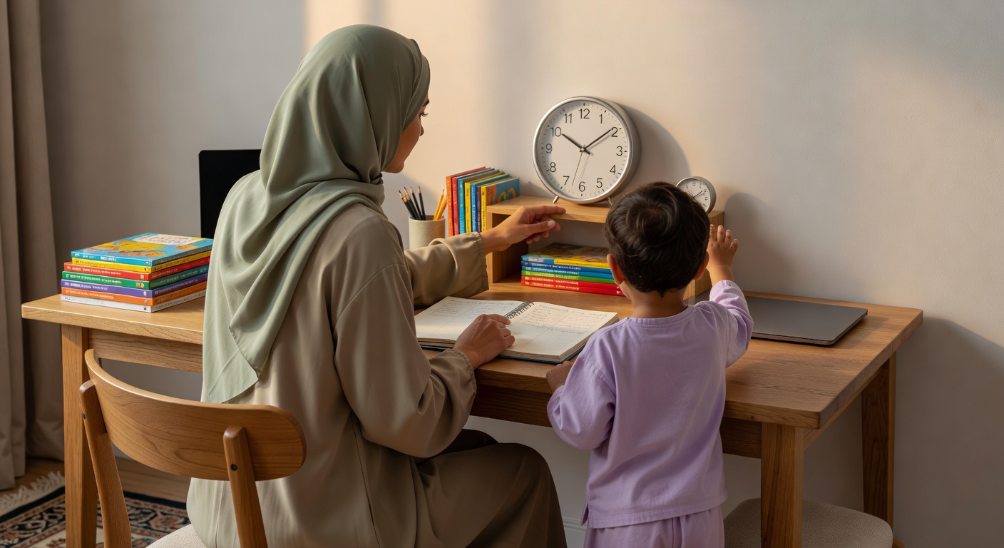 كيف تكونين قدوة حسنة لطفلكِ في احترام الوقت وتنظيم المهام