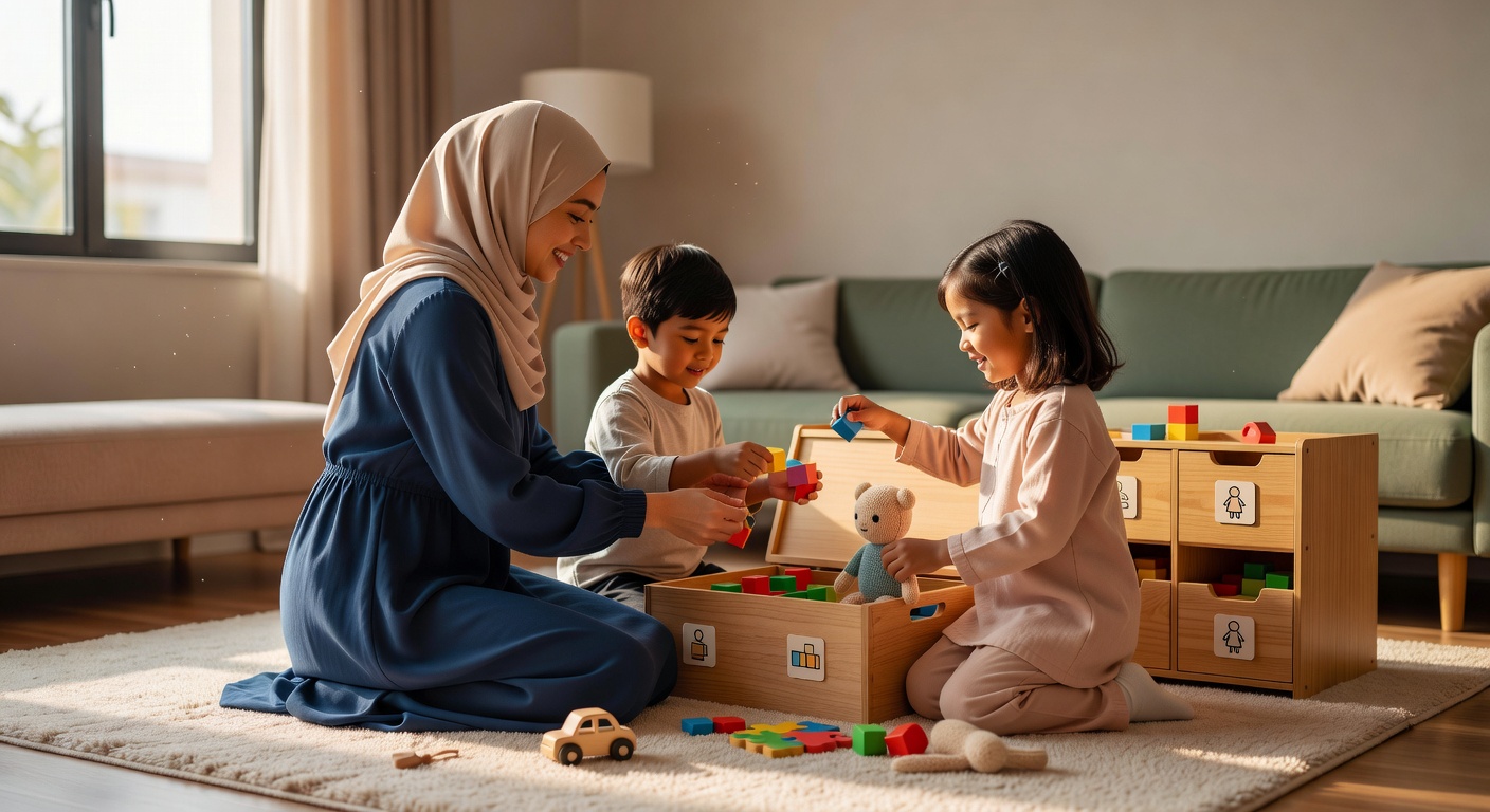 أوجد مكاناً لكل شيء: دليل للوالدين لتعليم الأطفال الترتيب منذ الصغر