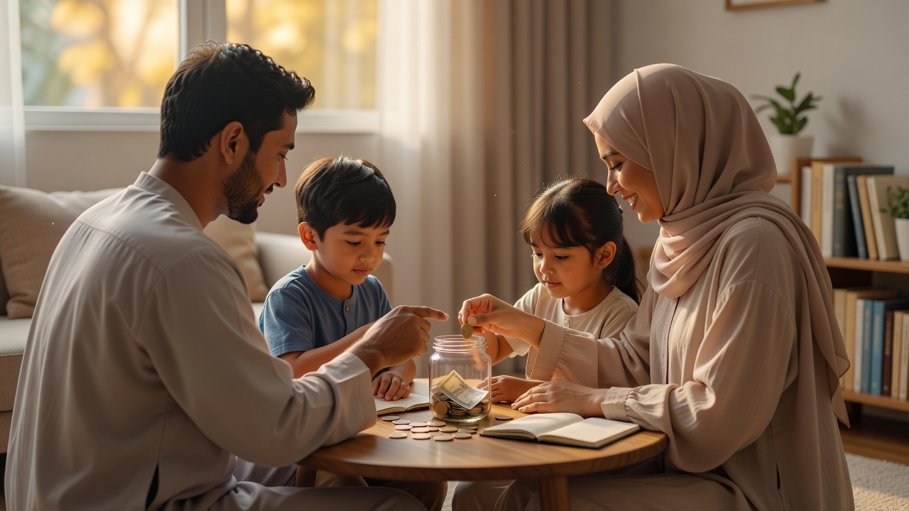 كيفية تعليم أطفالك الادخار: دليل عملي للوالدين المسلمين