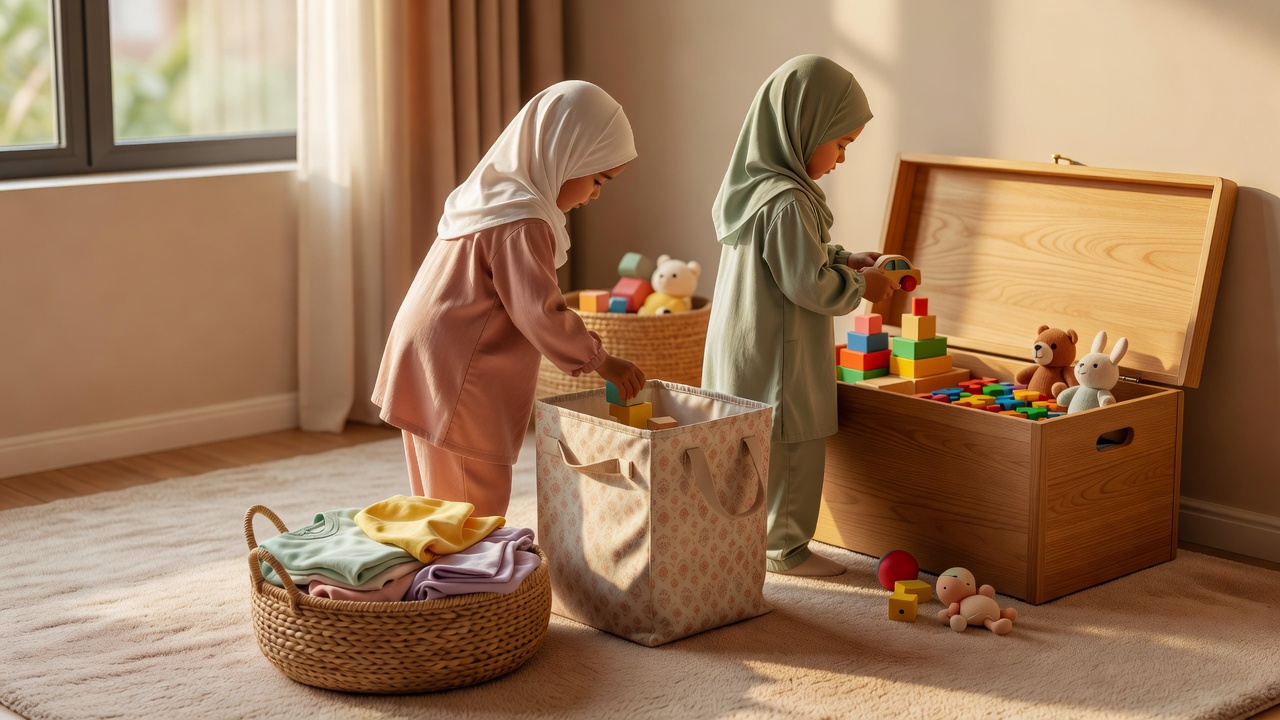 كيف يمكن للأطفال قبل سن الدراسة تنظيم ألعابهم ووضع الملابس المتسخة في سلة الملابس؟ نصائح عملية للآباء
