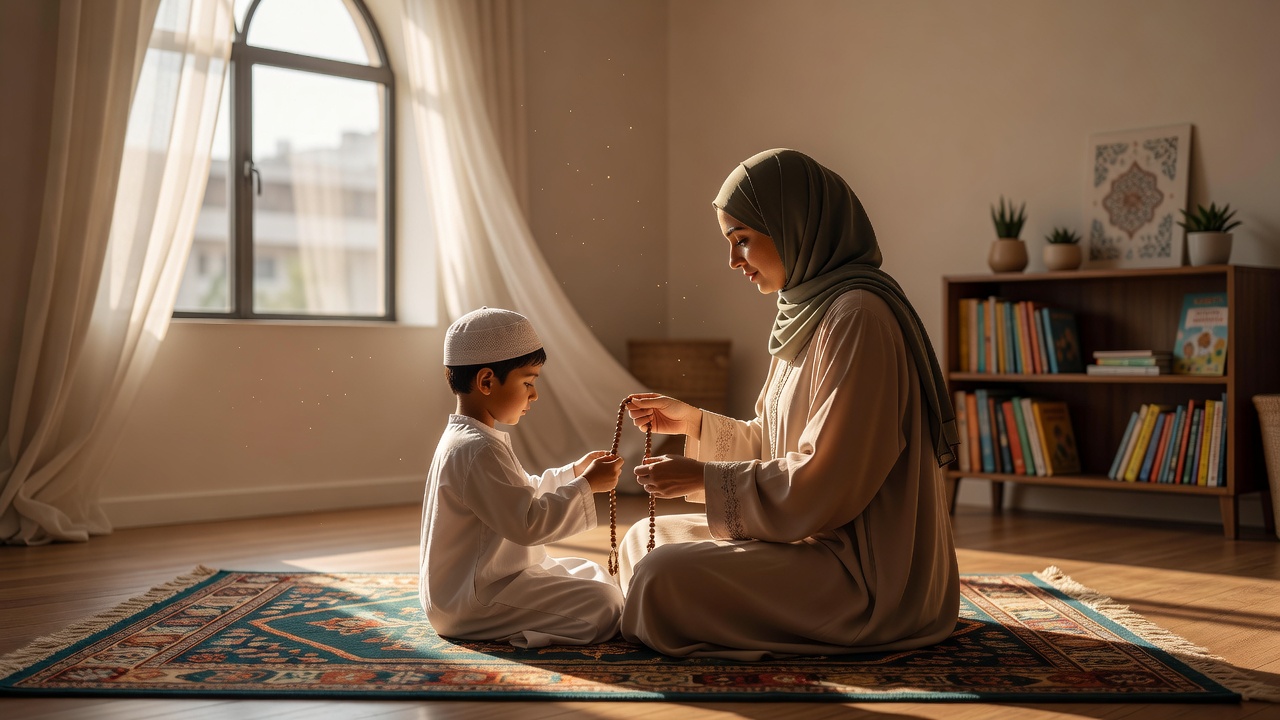 كيف تعلمين طفلكِ ذكر الله بـ"سبحان الله وبحمده، سبحان الله العظيم" لتثقيل ميزانه يوم القيامة