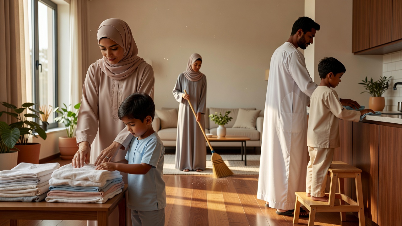 كيفية تعزيز سلوك أطفالك من خلال المساعدة في الأعمال المنزلية
