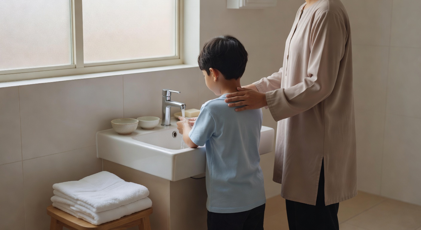آداب غسل الجنابة للأطفال: كيفية تعليم الأذكار البعدها بطريقة سهلة