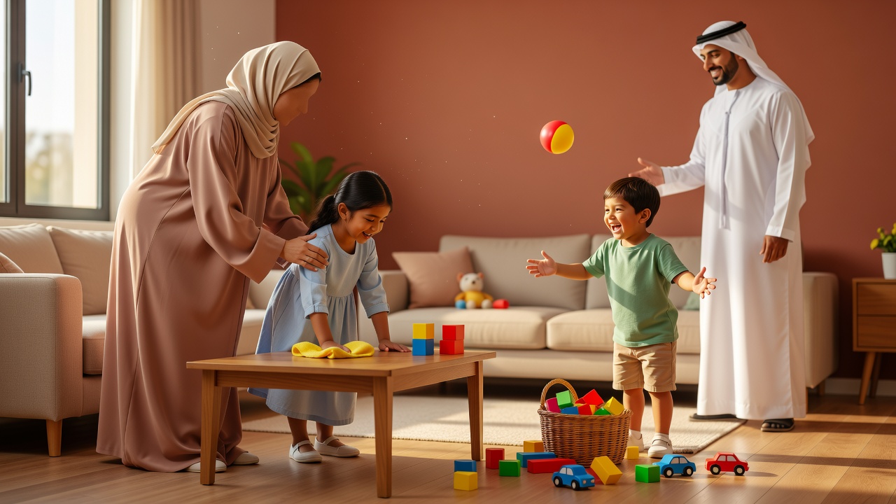 كيف تحولين مساعدة طفلك في أعمال المنزل إلى متعة ومرح؟