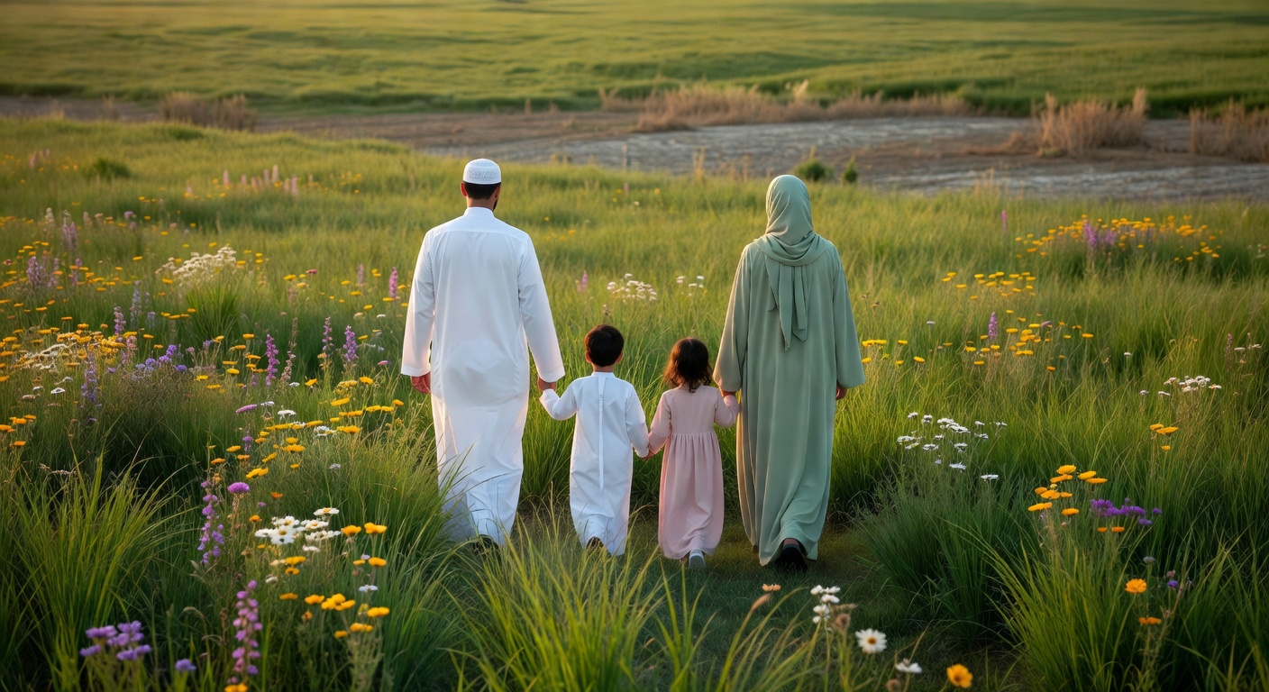 الحياة الدنيا قصيرة كالروض الأخضر: كيف يعلم الآباء أطفالهم ذلك من كتاب الله