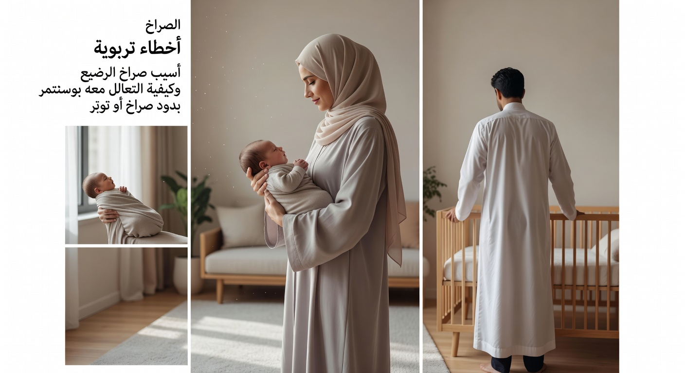 أسباب صراخ الرضيع المستمر وكيفية التعامل معه بدون صراخ أو توتر
