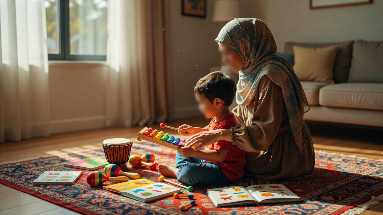 تعلم اللغة الجديدة للطفل من خلال الأغاني والموسيقى بطريقة ممتعة