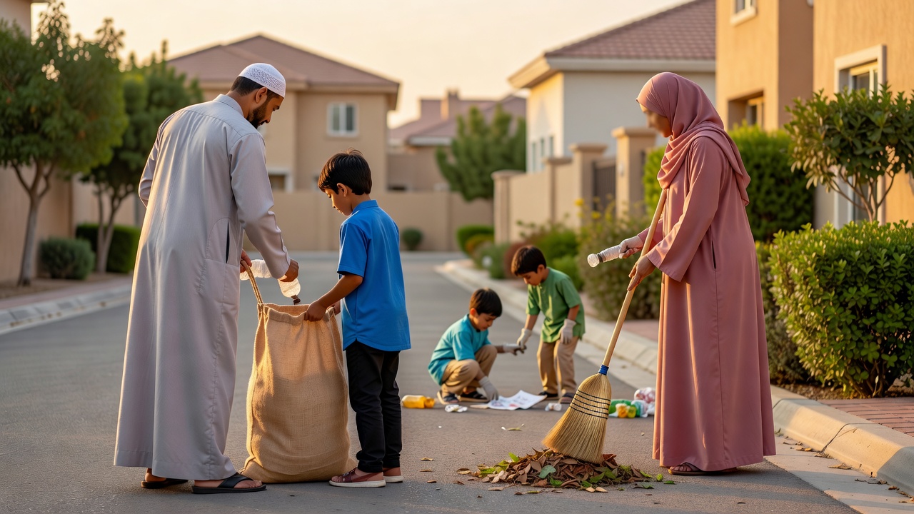 كيفية تعليم أطفالك العمل التطوعي بتنظيف الحي: دليل للآباء