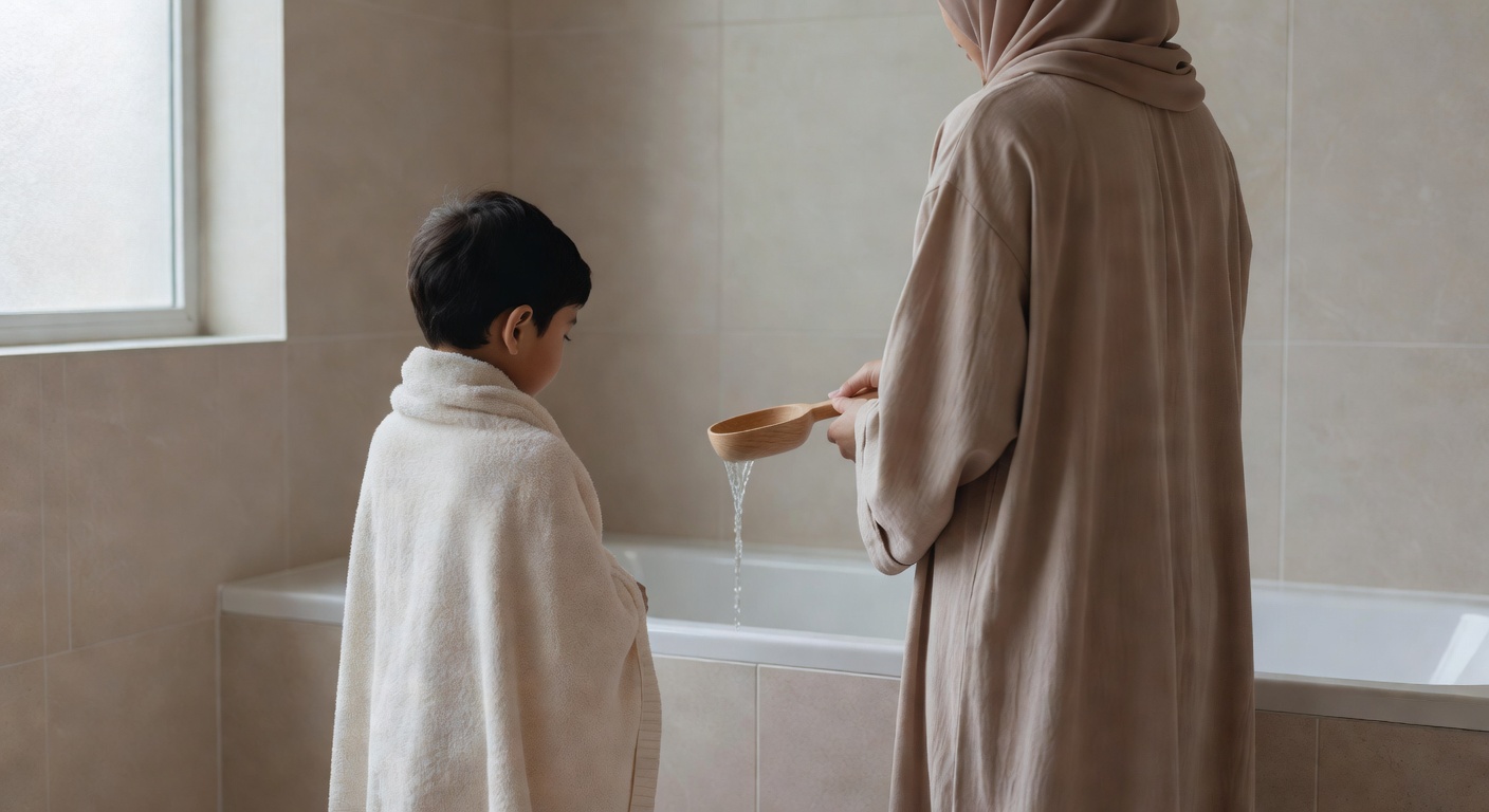 آداب الاستحمام مع الأطفال: دليل للوالدين لتعزيز الخصوصية والسكينة
