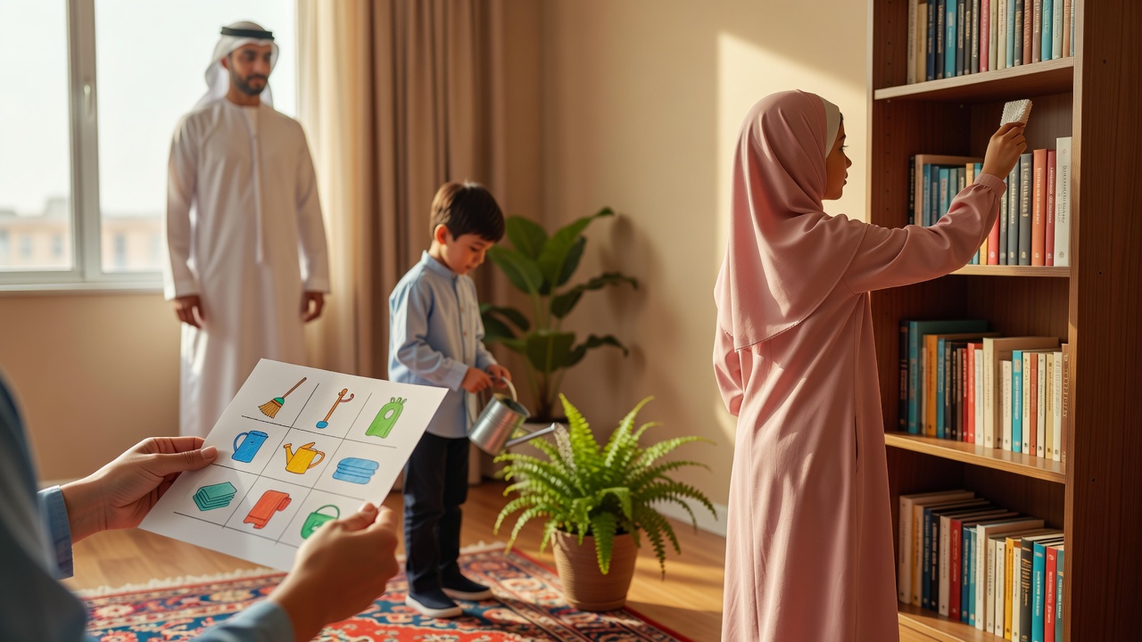 كيفية توزيع الأعمال المنزلية على الأطفال: دليل عملي للوالدين