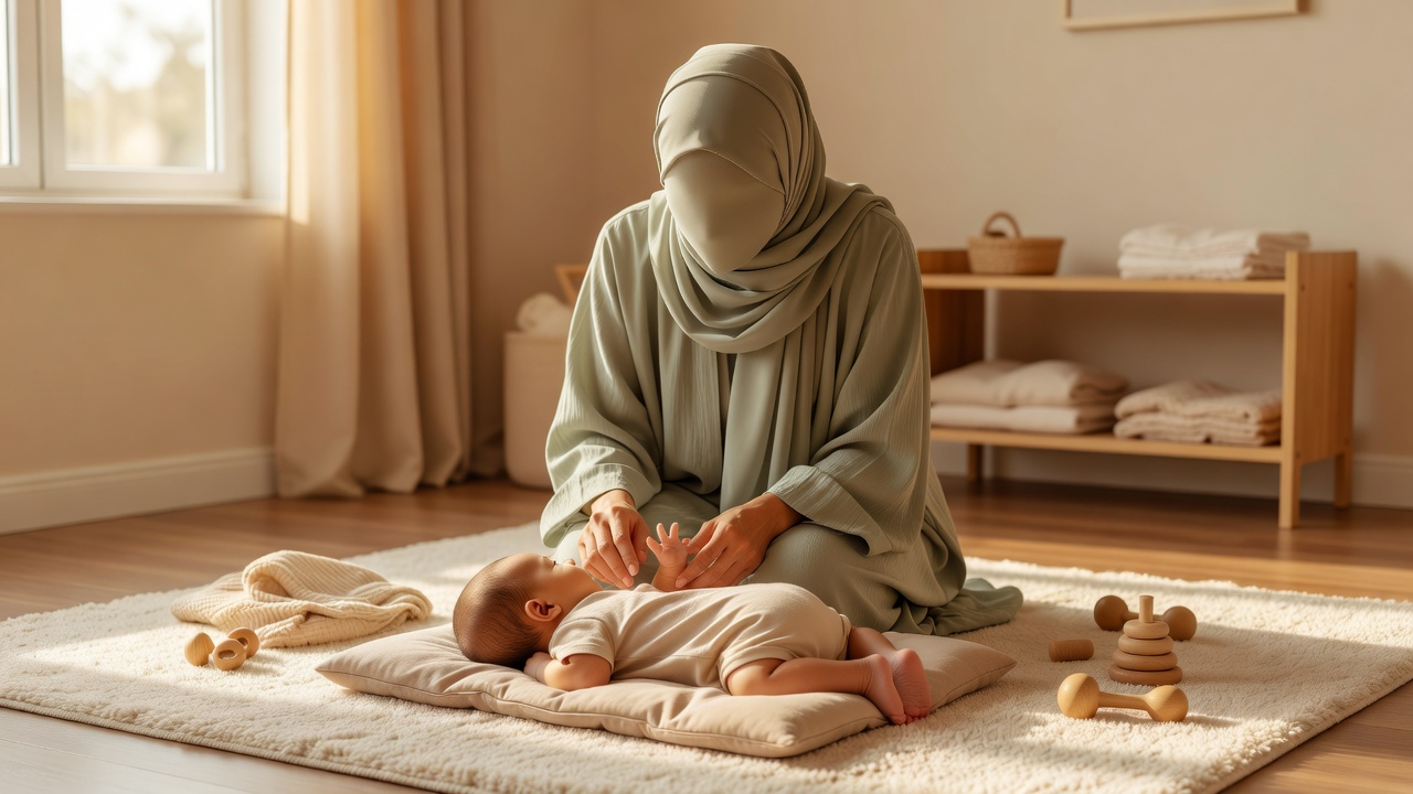 التطور الحركي للطفل في الشهر الأول: دليل الأمهات للدعم اليومي