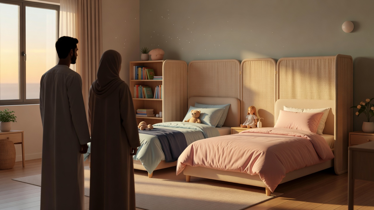 التفريق في أماكن النوم للأبناء والبنات: دليل للآباء