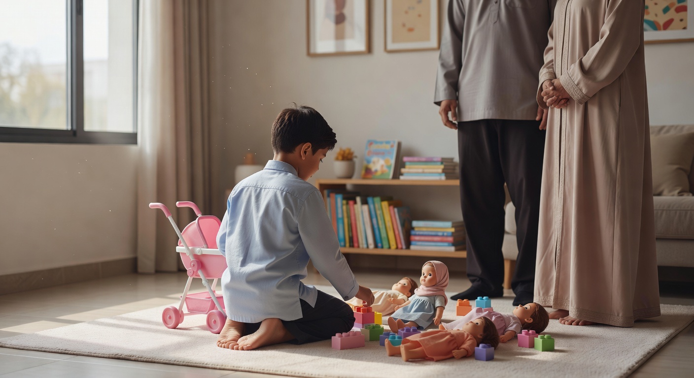 ابني يتصرف كالبنات: كيف تتعامل مع تفضيلاته للألوان والألعاب؟