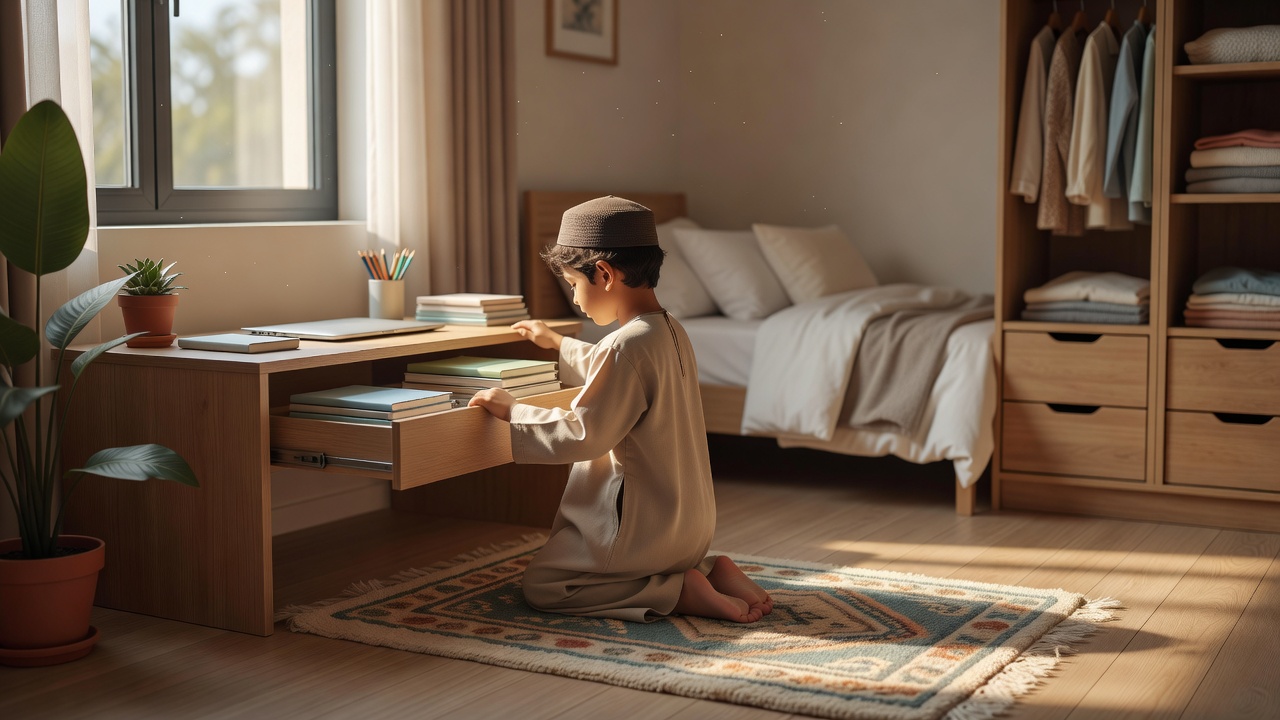 كيف تعلم طفلك تنظيم مكتبه ودولابه وحجرته لتنمية التخطيط الفكري