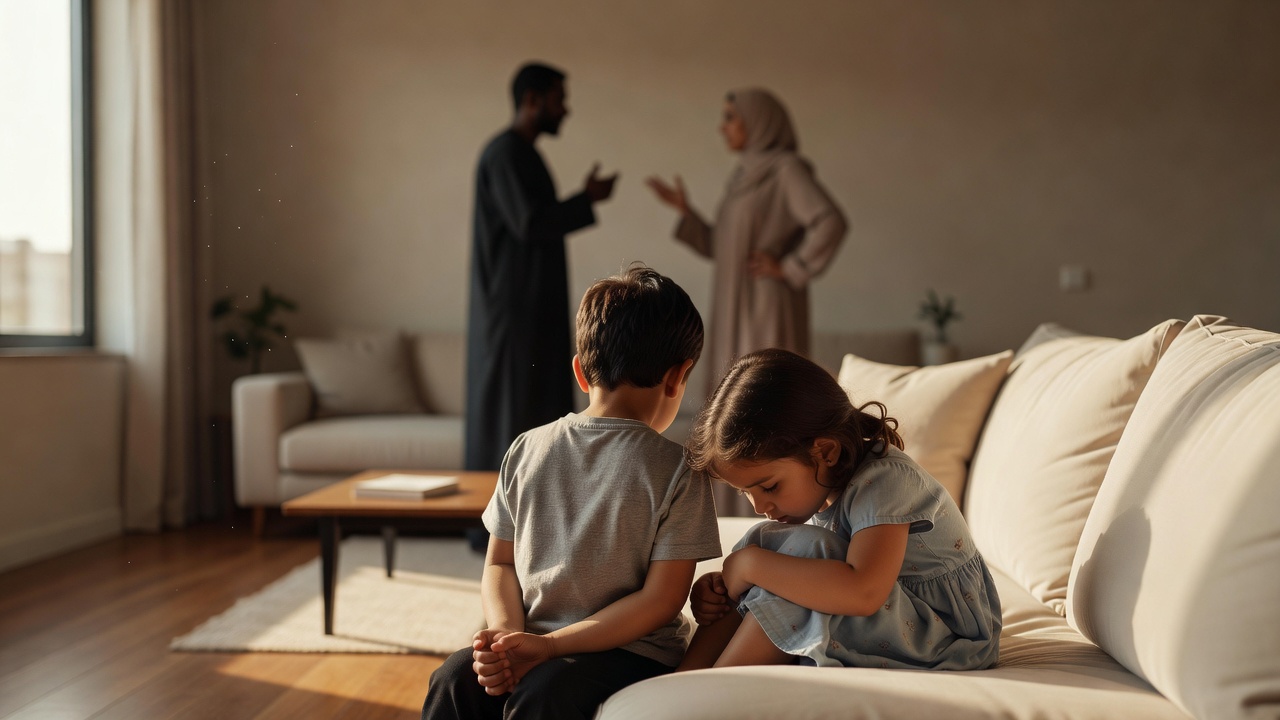 تأثير شجار الوالدين أمام الأطفال على صحتهم النفسية والجسدية