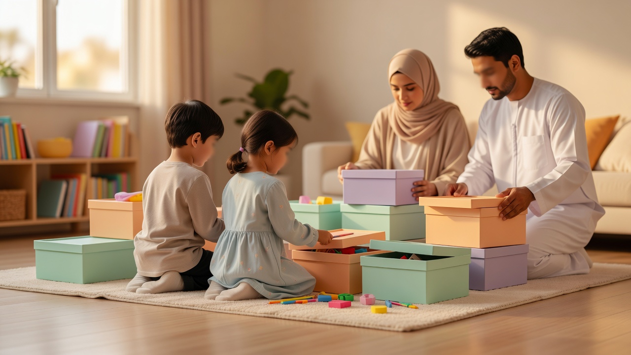 كيفية تجنب أخطاء التنظيم التربوي: أهمية وضع عناوين على صناديق تخزين أغراض الأطفال